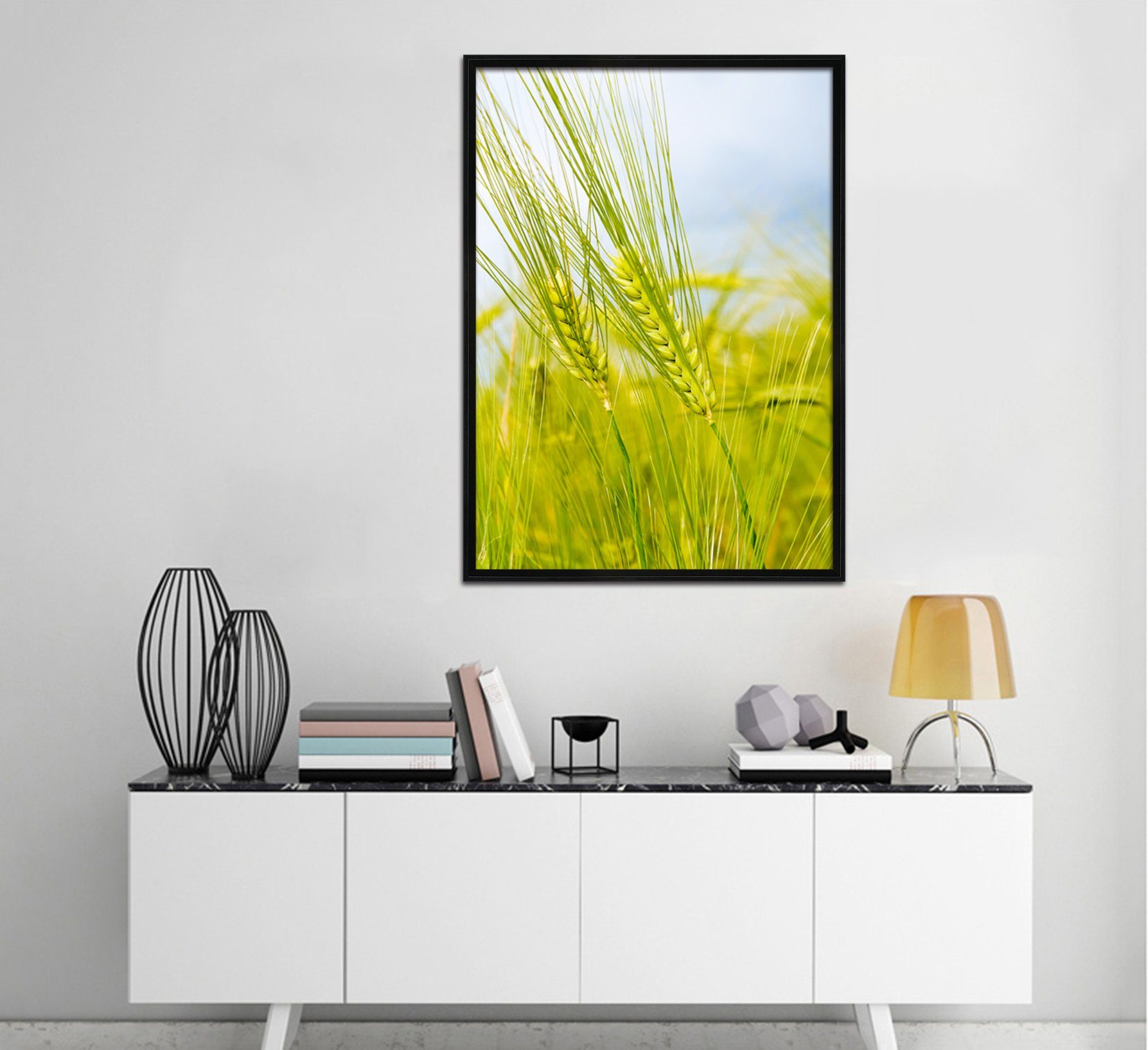 3D Dog's Tail Grass 021 Fake Framed Print Painting Wallpaper AJ Creativity Home 