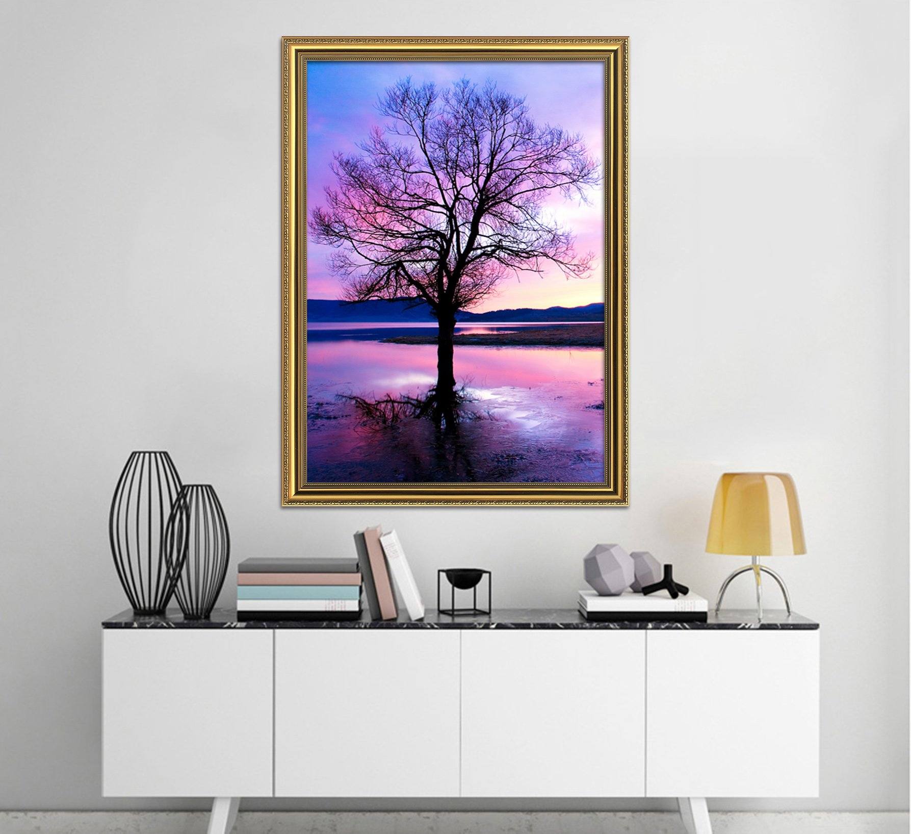 3D Purple Sky 129 Fake Framed Print Painting Wallpaper AJ Creativity Home 
