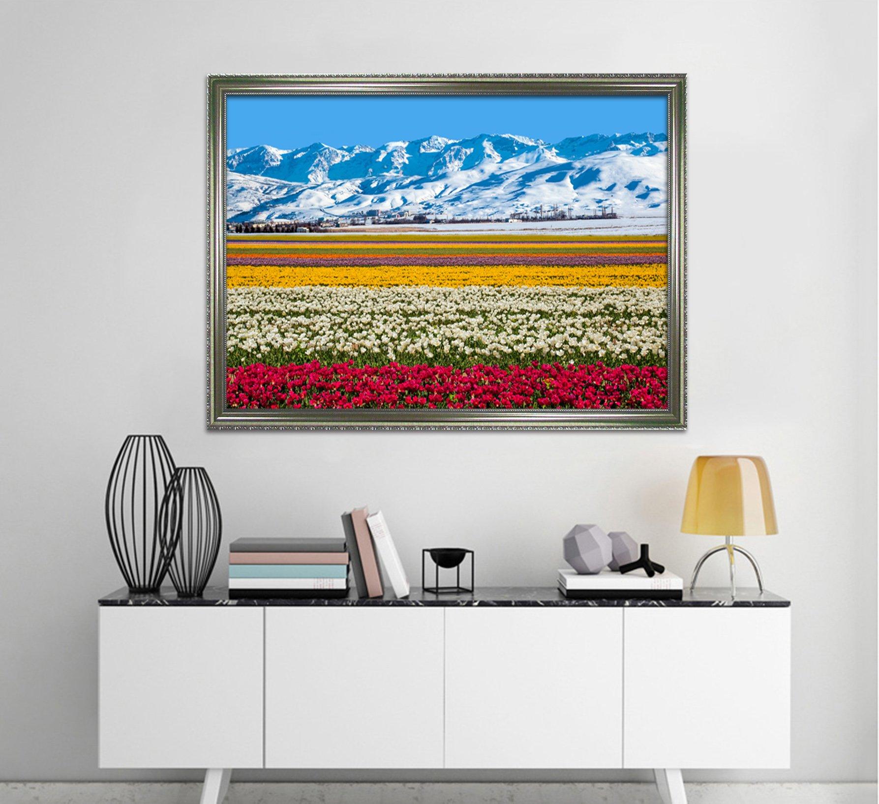 3D Flower Sea 189 Fake Framed Print Painting Wallpaper AJ Creativity Home 