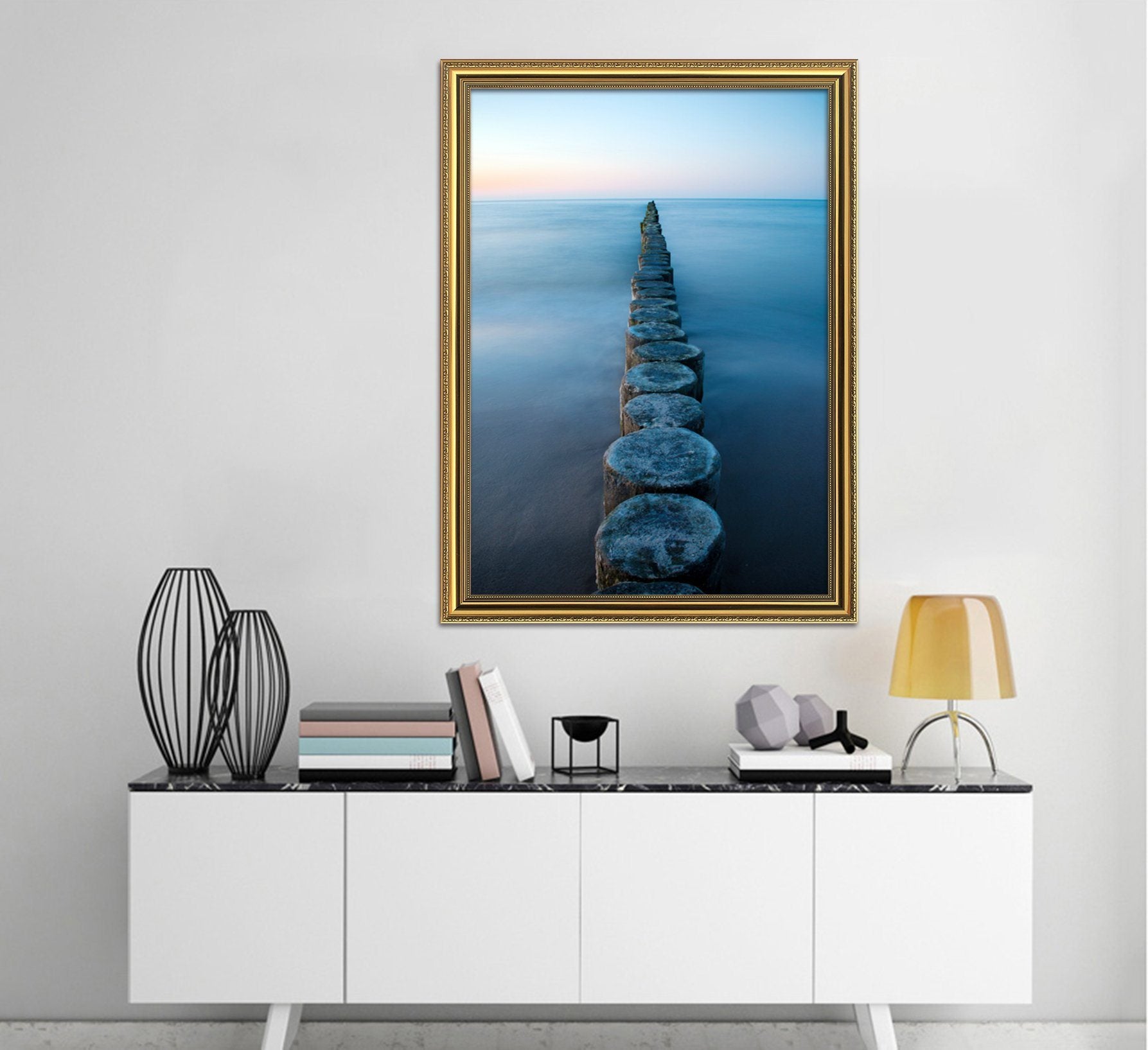 3D Stump Road 090 Fake Framed Print Painting Wallpaper AJ Creativity Home 