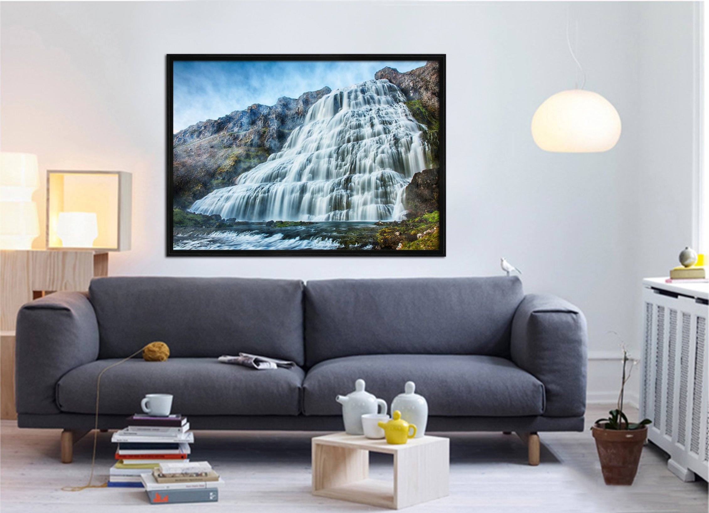 3D Mountain Stream 166 Fake Framed Print Painting Wallpaper AJ Creativity Home 