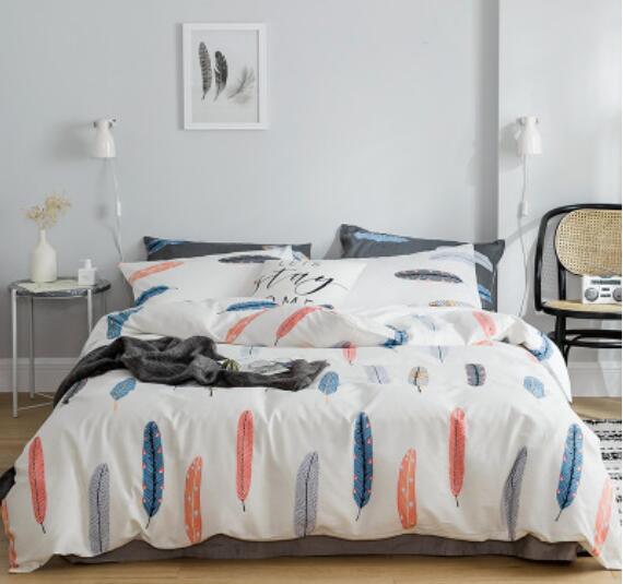 3D Colored Feathers 30218 Bed Pillowcases Quilt