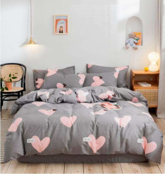 3D Heart Pattern 17063 Bed Pillowcases Quilt