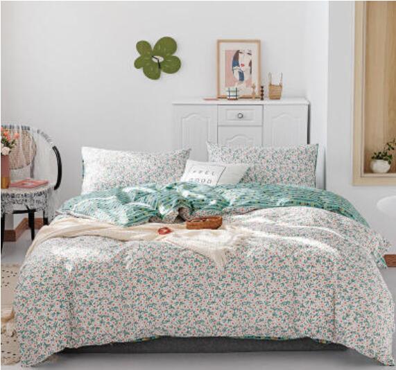 3D Small Green Floral 30037 Bed Pillowcases Quilt