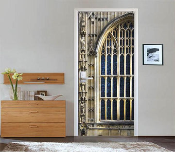 3D casement guard bar guard bar door mural Wallpaper AJ Wallpaper 