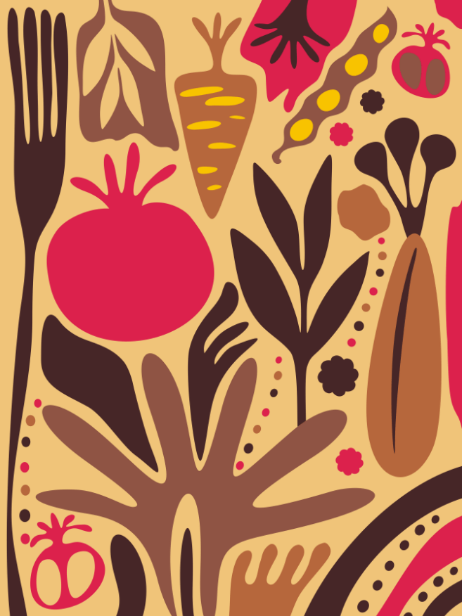 Food Patterns Wallpaper AJ Wallpaper 