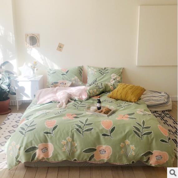 3D Green Background Flowers 30061 Bed Pillowcases Quilt