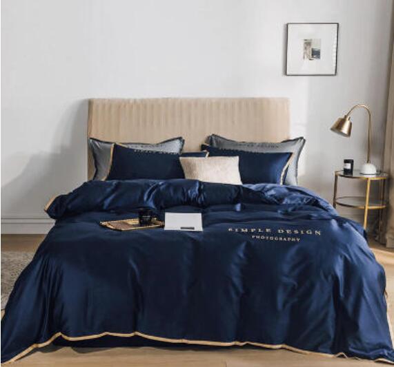 3D Navy 50137 Bed Pillowcases Quilt