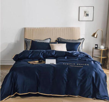 3D Navy 50137 Bed Pillowcases Quilt
