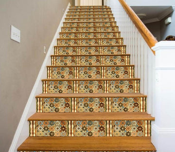 3D Broken Flower Pattern 89 Stair Risers Wallpaper AJ Wallpaper 