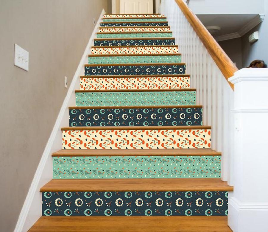 3D Color Pattern 466 Stair Risers Wallpaper AJ Wallpaper 