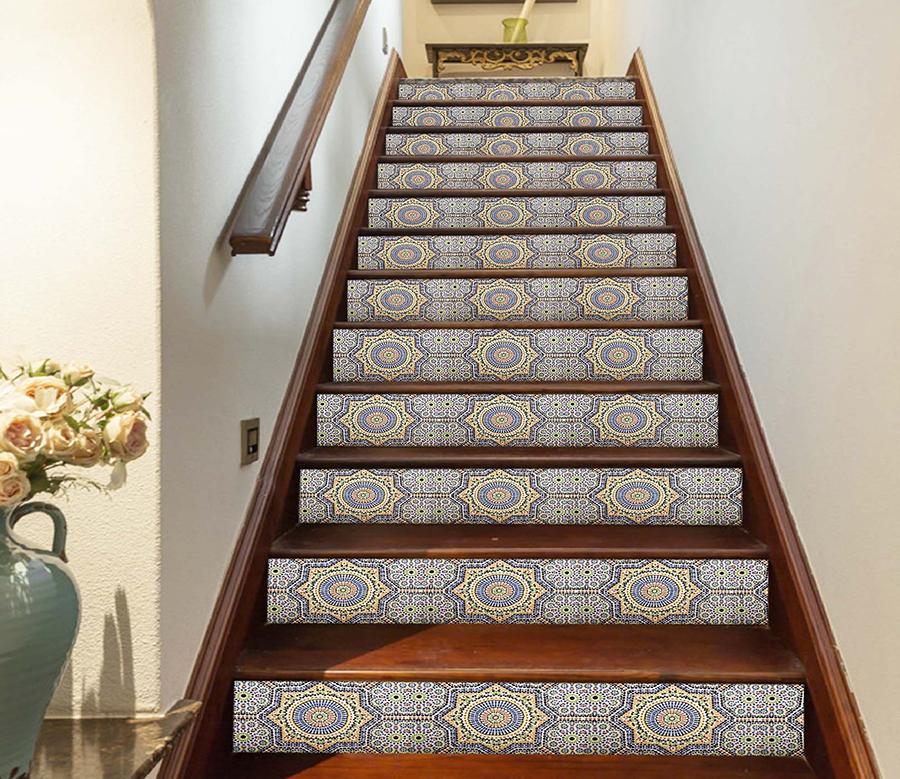 3D Court Pattern 463 Stair Risers Wallpaper AJ Wallpaper 