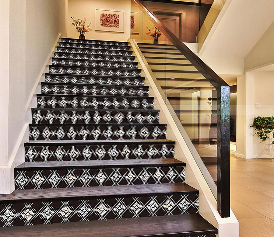 3D Dark Pattern 261 Stair Risers Wallpaper AJ Wallpaper 