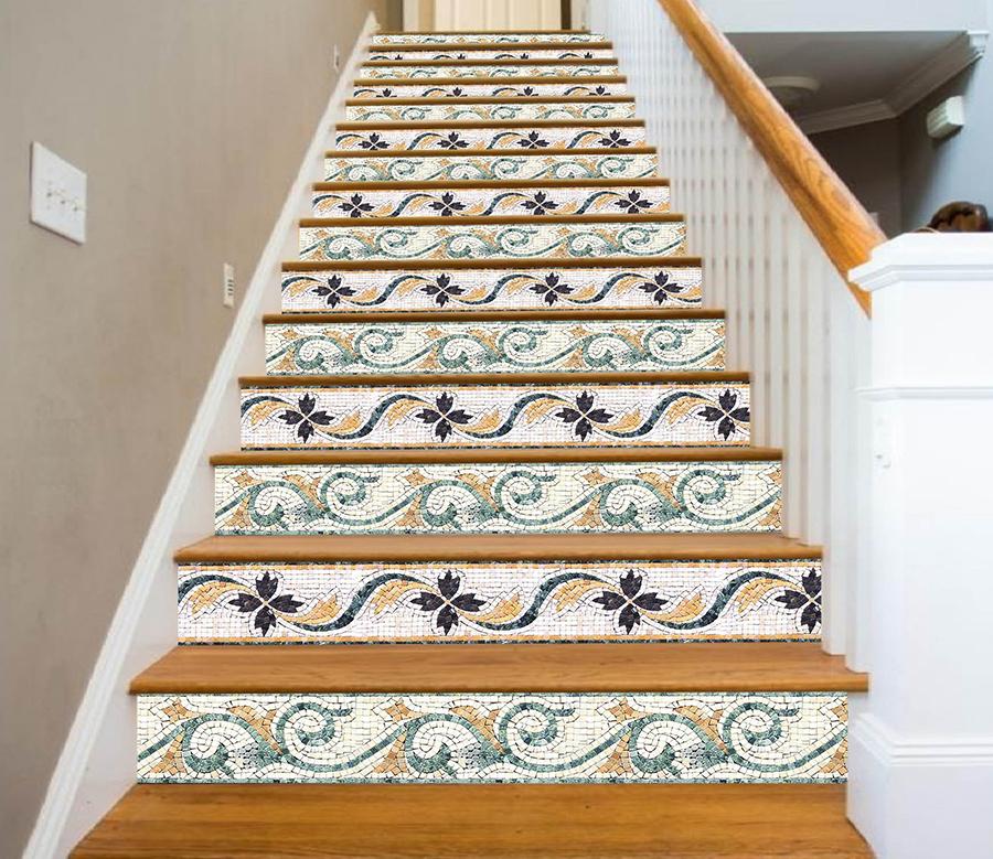 3D Fancy Borders IN Printing 33 Stair Risers Wallpaper AJ Wallpaper 