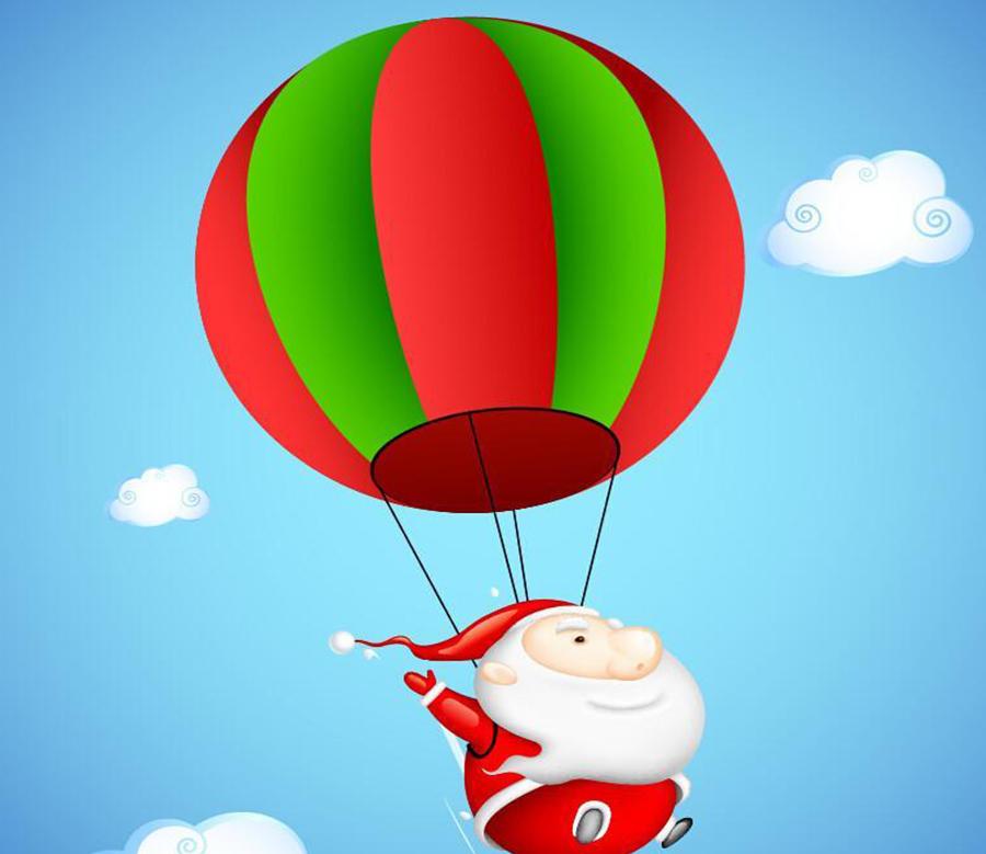 3D Father Christmas In Hot Air Balloon 65 Wallpaper AJ Wallpaper 