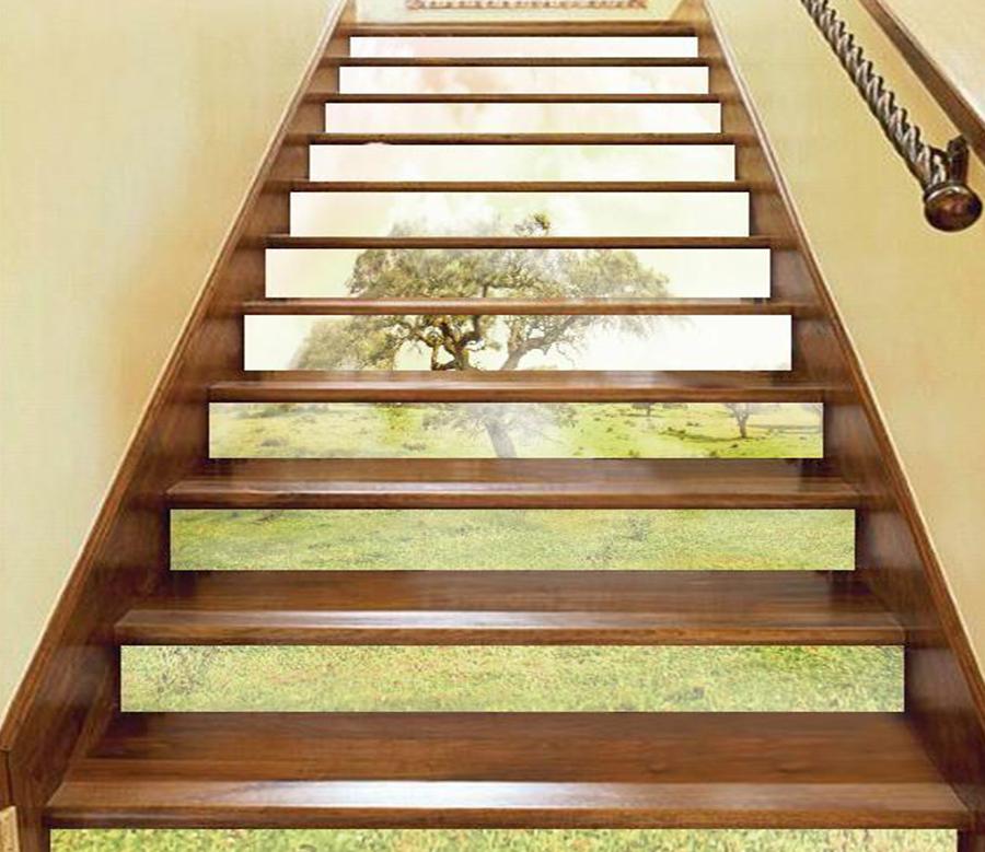 3D Grassland 586 Stair Risers Wallpaper AJ Wallpaper 