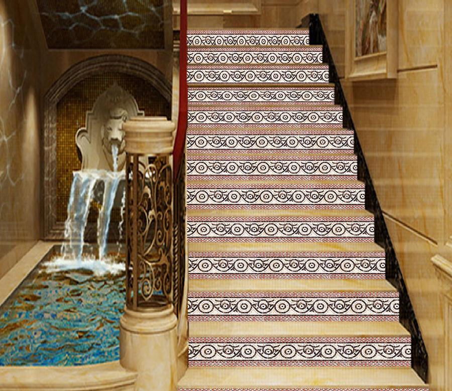 3D Retro Pattern 1730 Stair Risers Wallpaper AJ Wallpaper 