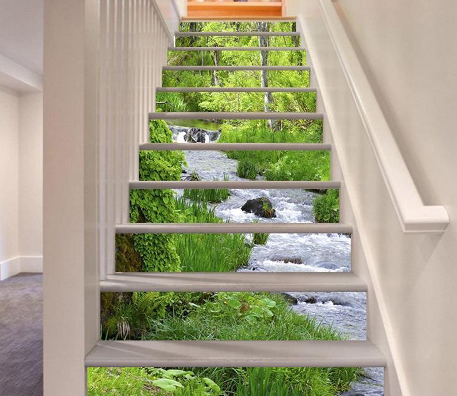 3D Rivulet 4267 Stair Risers Wallpaper AJ Wallpaper 
