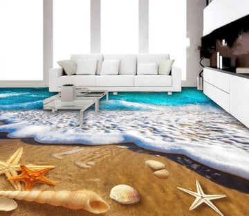 3D Shell Beach 162 Floor Mural Wallpaper AJ Wallpaper 2 