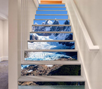 3D Snow Mountain 756 Stair Risers Wallpaper AJ Wallpaper 