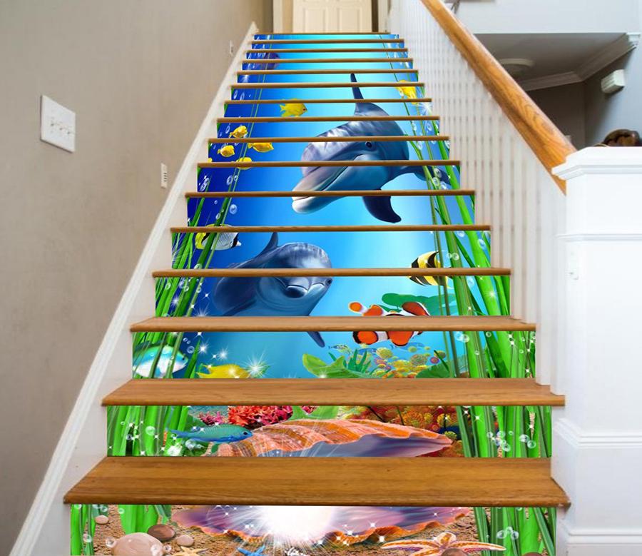 3D Under The Sea 373 Stair Risers Wallpaper AJ Wallpaper 
