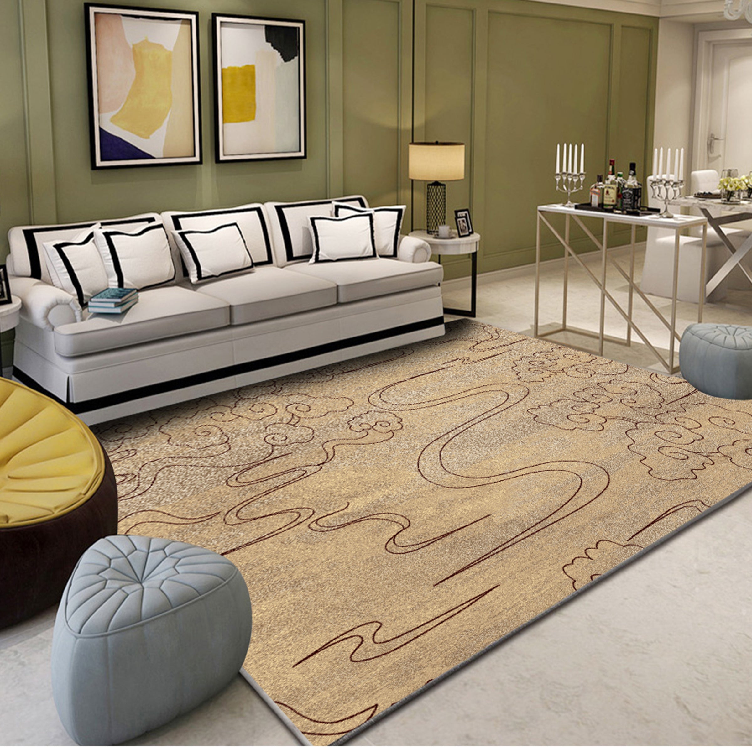 3D Cloud WG105 Non Slip Rug Mat Mat AJ Creativity Home 