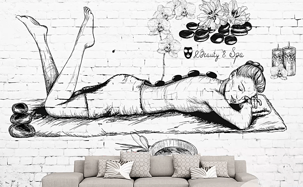 3D Graffiti Woman Lunch Break 131 Wallpaper AJ Wallpaper 2 