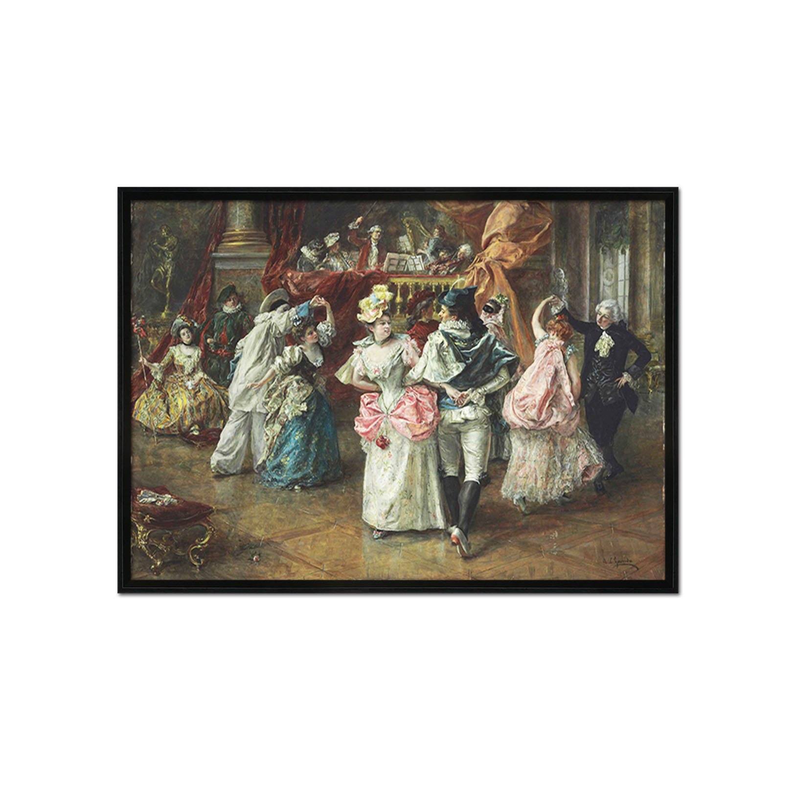 3D Dance Together 030 Fake Framed Print Painting Wallpaper AJ Creativity Home 