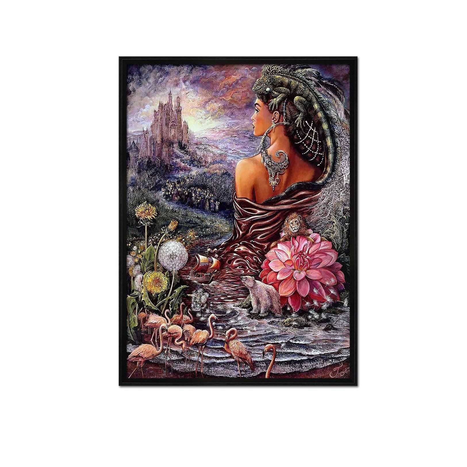 3D Glamour Woman 101 Fake Framed Print Painting Wallpaper AJ Creativity Home 