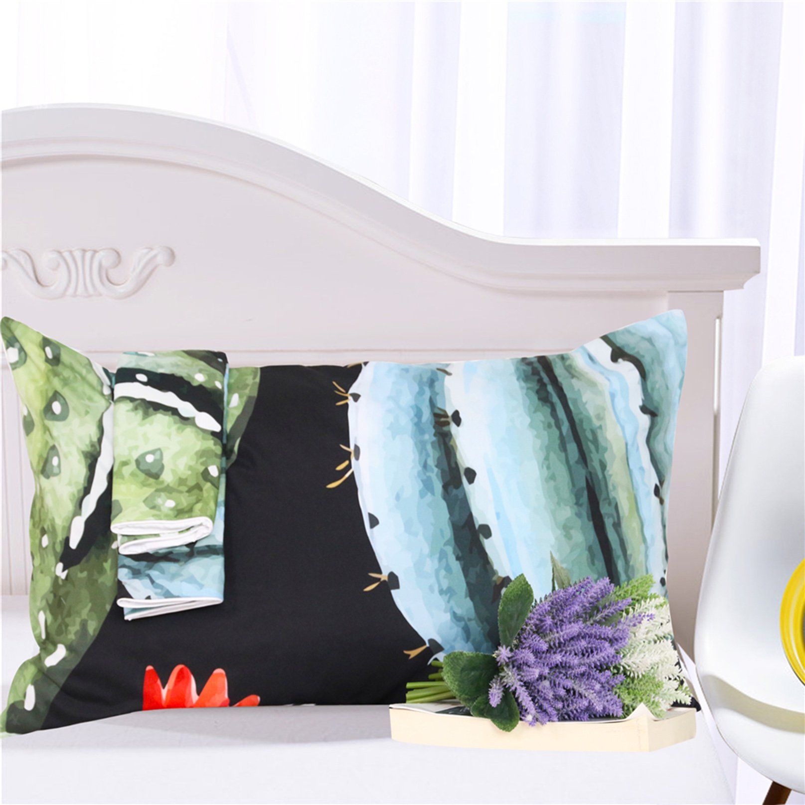 3D Black Cactus 148 Bed Pillowcases Quilt Wallpaper AJ Wallpaper 