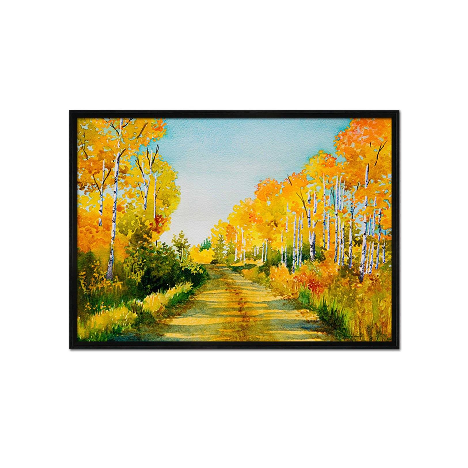 3D Country Road 167 Fake Framed Print Painting Wallpaper AJ Creativity Home 