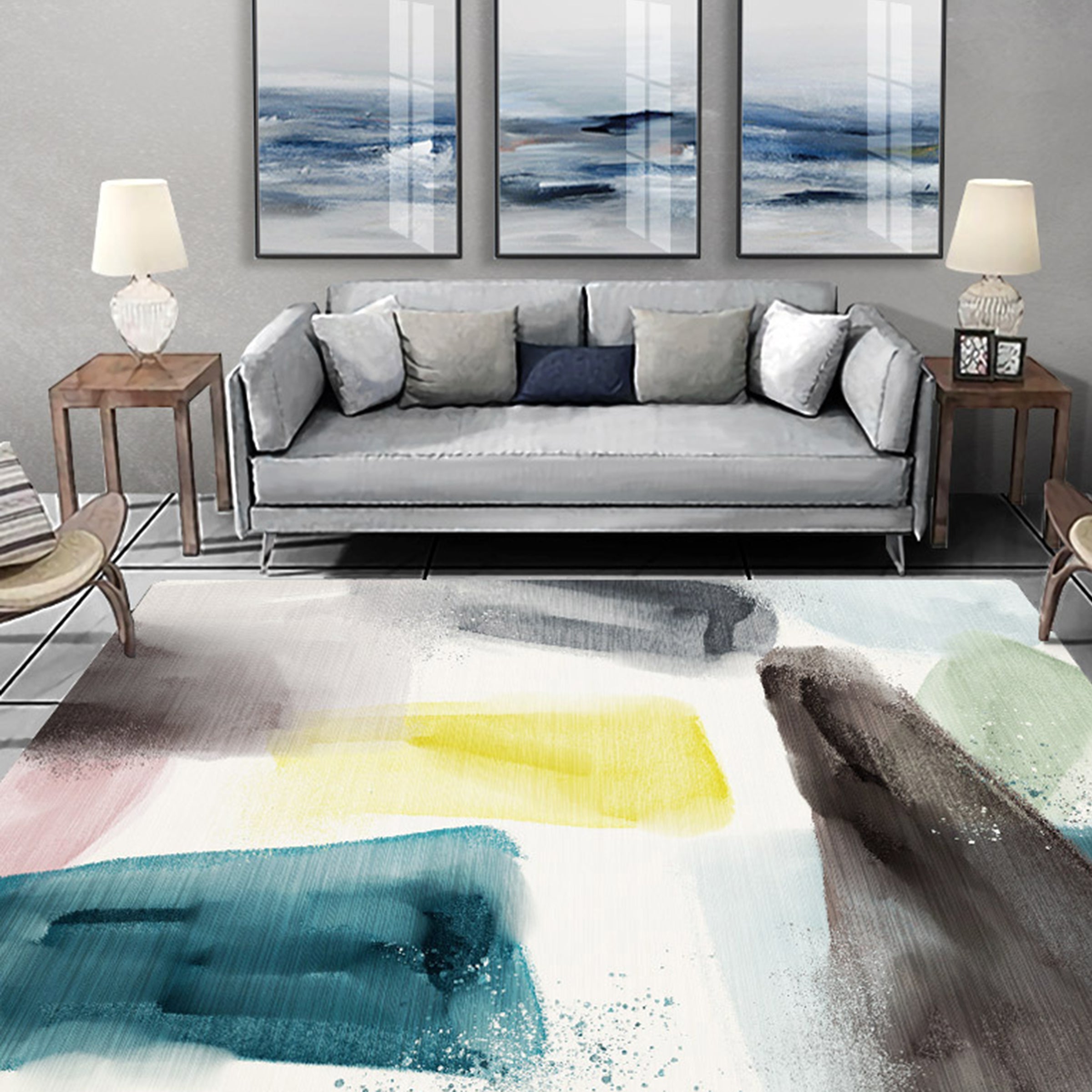 3D Color Pattern WG309 Non Slip Rug Mat Mat AJ Creativity Home 