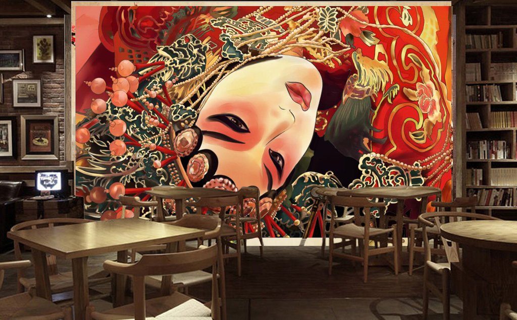 3D Peking Opera Woman 524 Wall Murals Wallpaper AJ Wallpaper 2 