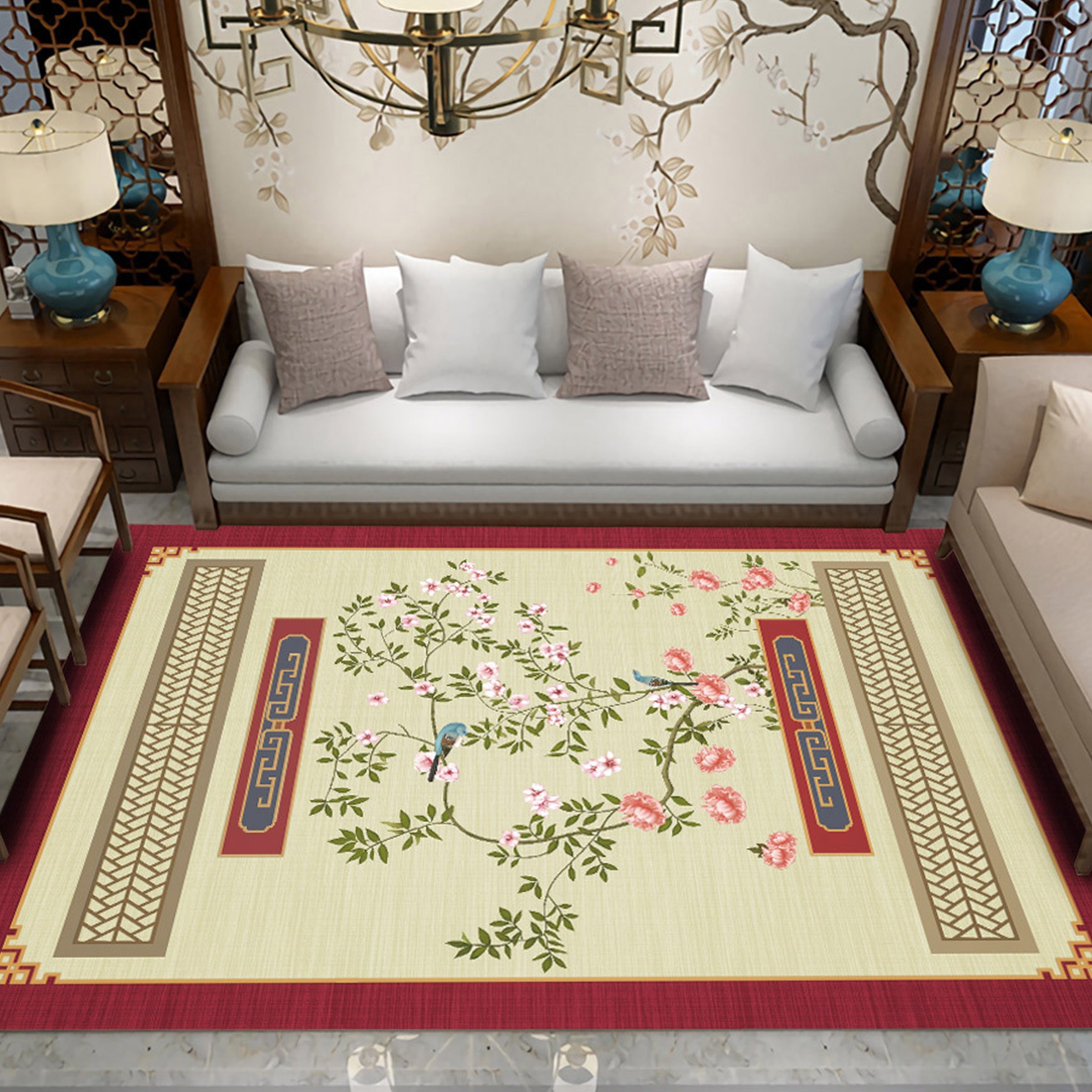 3D Flower Bird WG316 Non Slip Rug Mat Mat AJ Creativity Home 