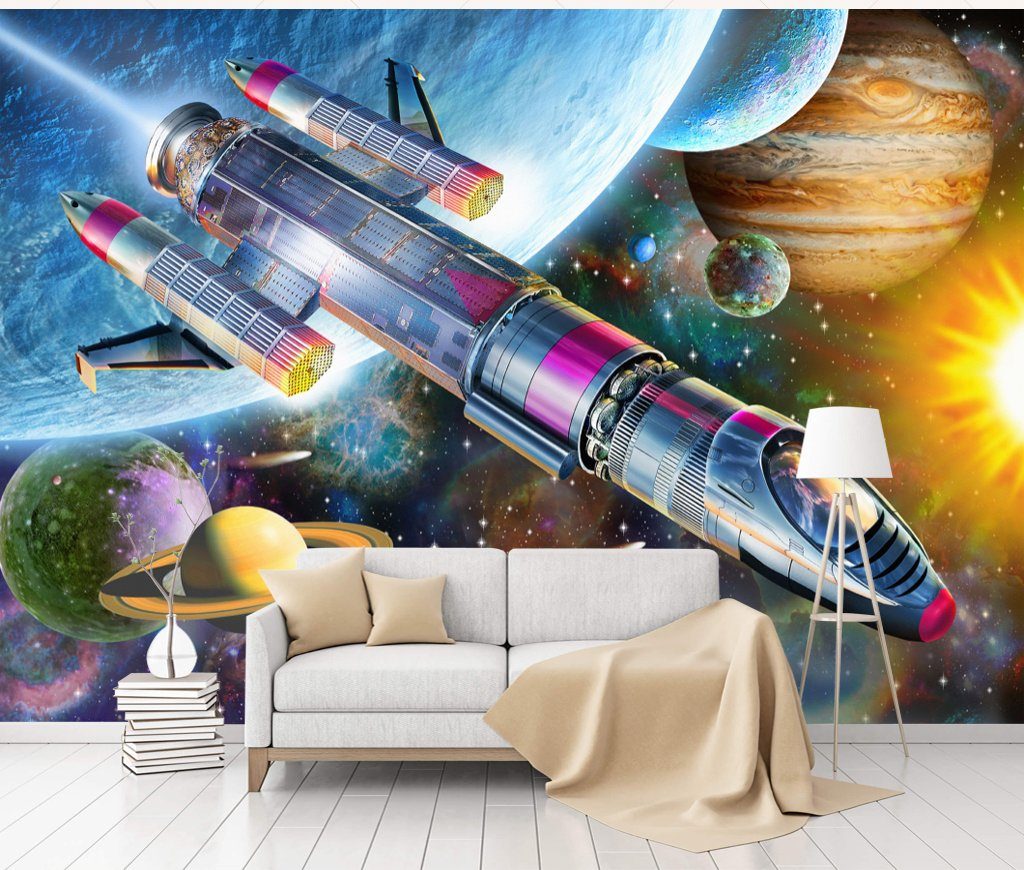 3D Rocket Launch 857 Wall Murals Wallpaper AJ Wallpaper 2 