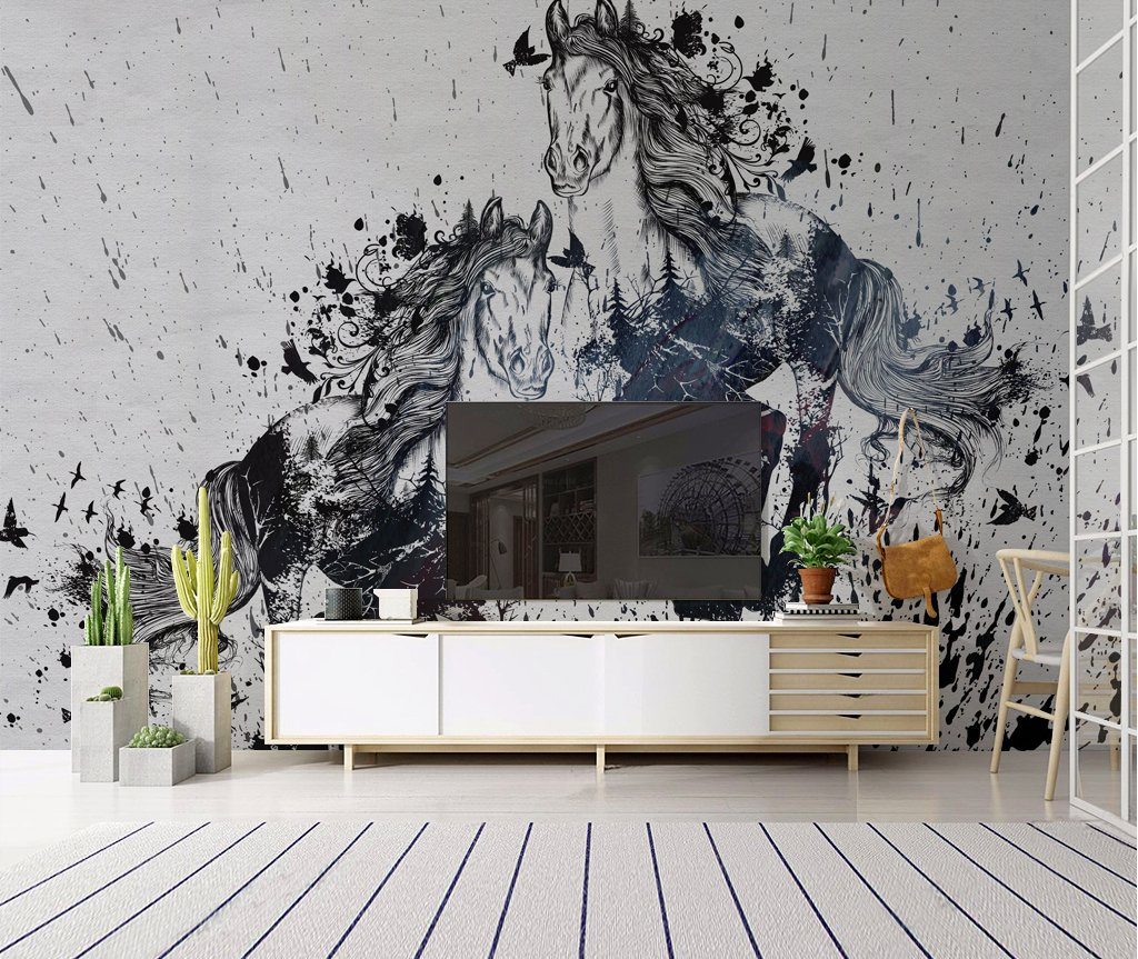 3D Art Horse 315 Wall Murals Wallpaper AJ Wallpaper 2 