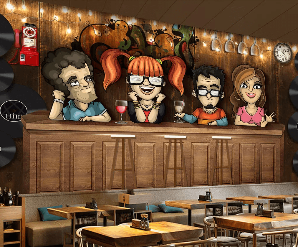 3D Bar Counter Liqueur 193 Wallpaper AJ Wallpaper 2 