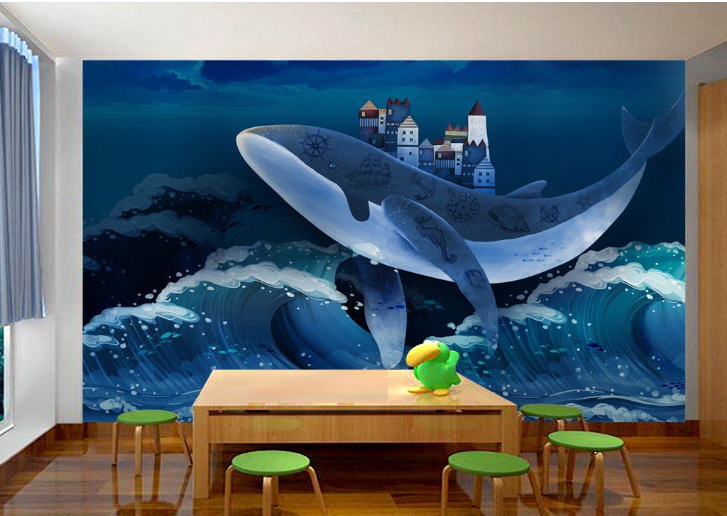 3D Shark 801 Wall Murals Wallpaper AJ Wallpaper 2 