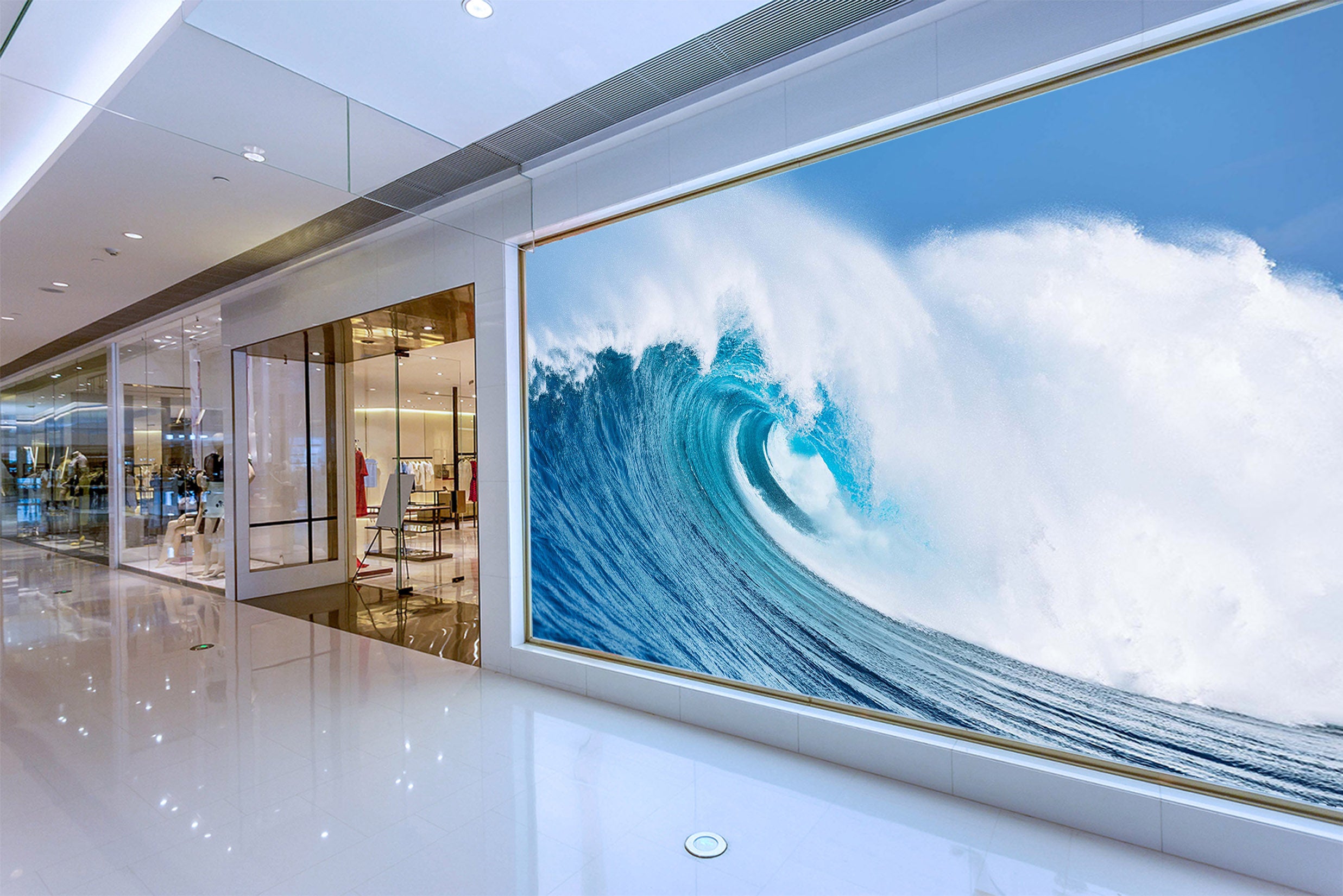 3D White Ocean Wave 130 Wall Murals