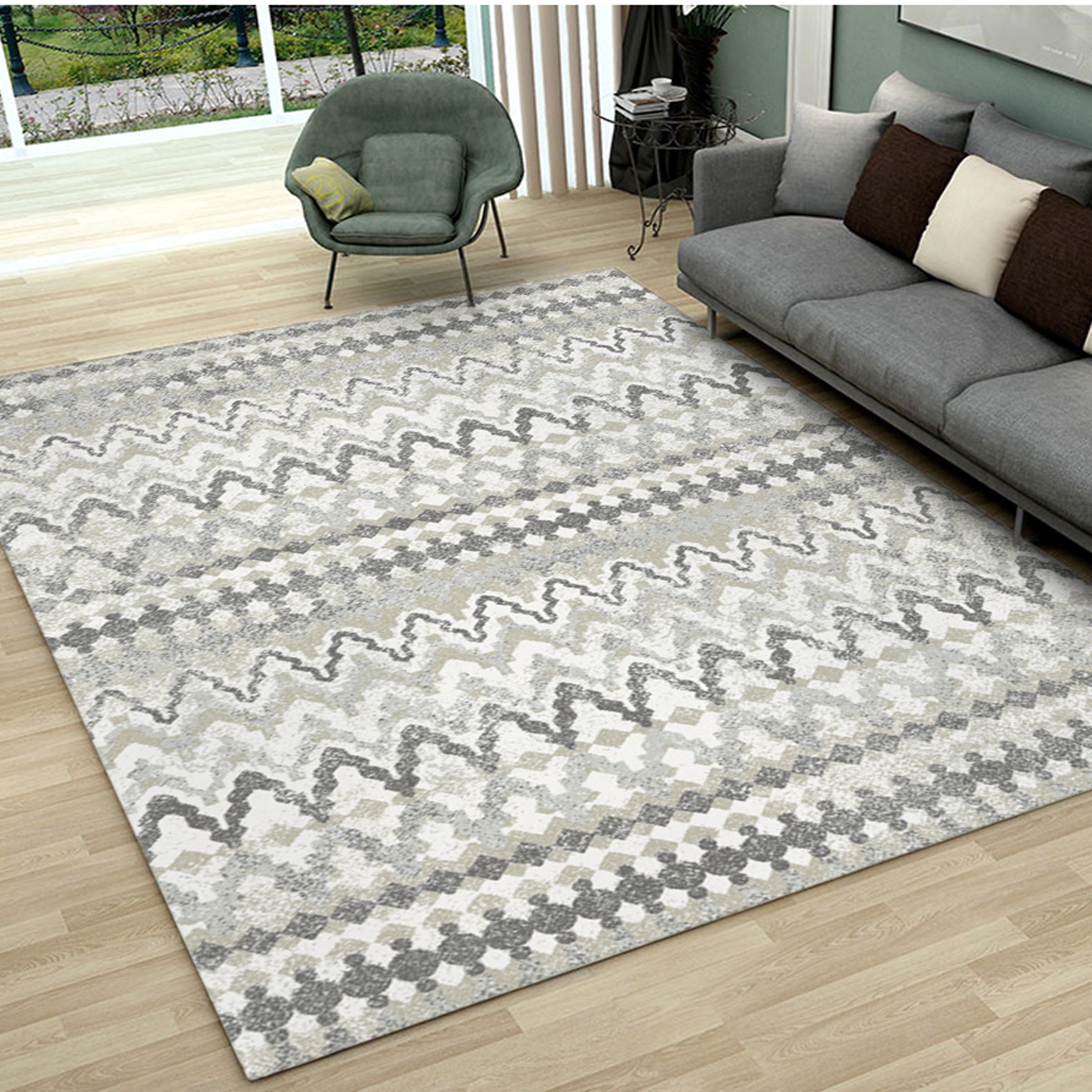 3D Color Geometry WG214 Non Slip Rug Mat Mat AJ Creativity Home 