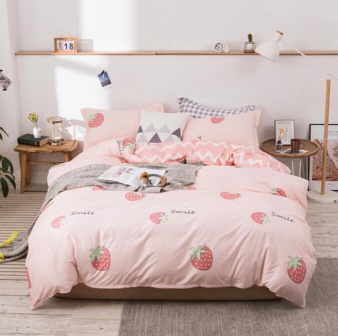 3D Strawberry 12198 Bed Pillowcases Quilt