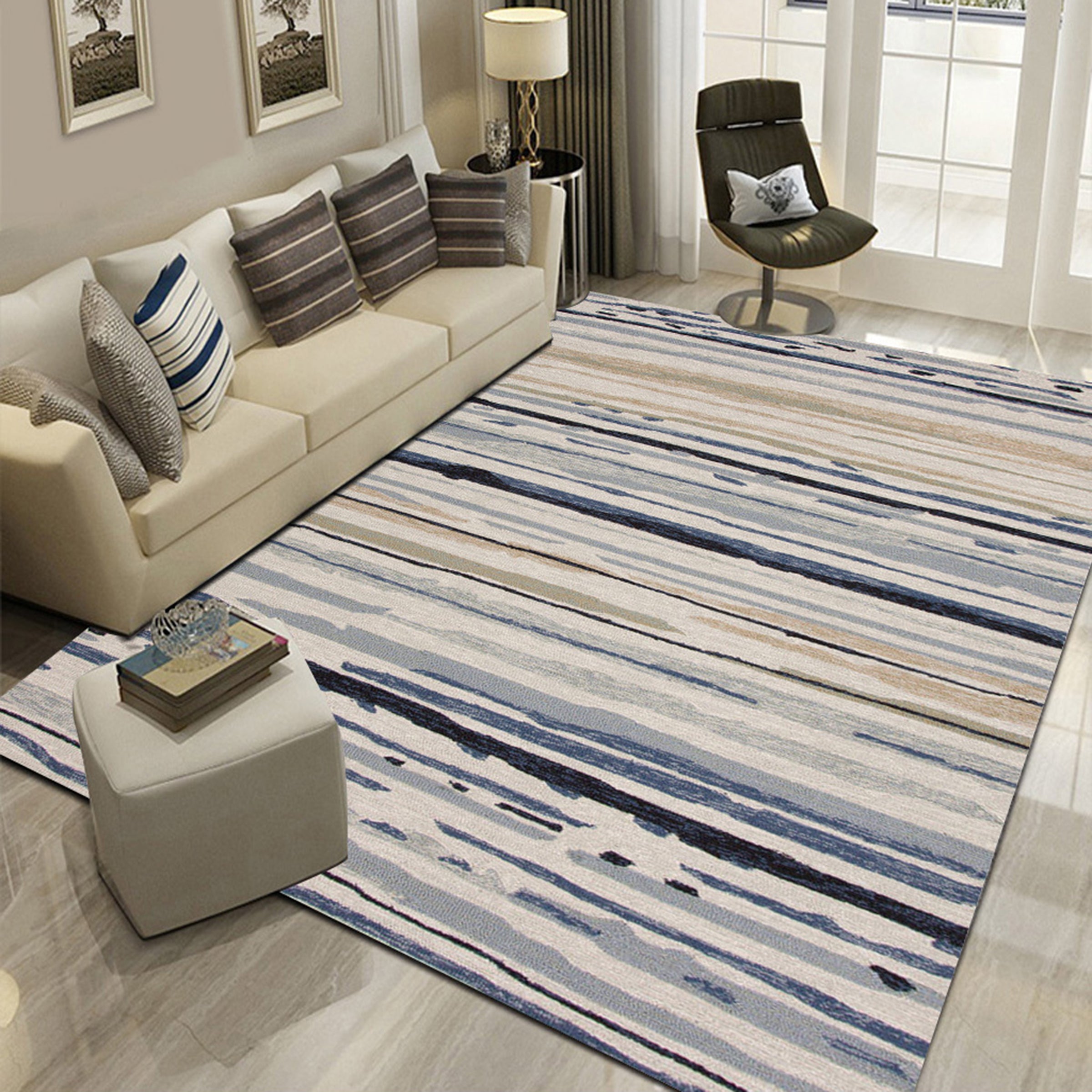 3D Color Stripe WG055 Non Slip Rug Mat Mat AJ Creativity Home 