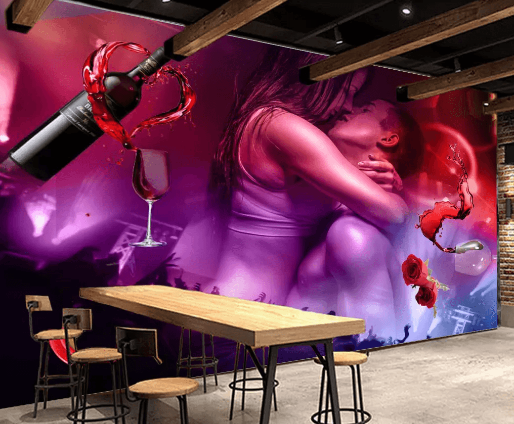 3D Red Wine Rose 325 Wallpaper AJ Wallpaper 2 