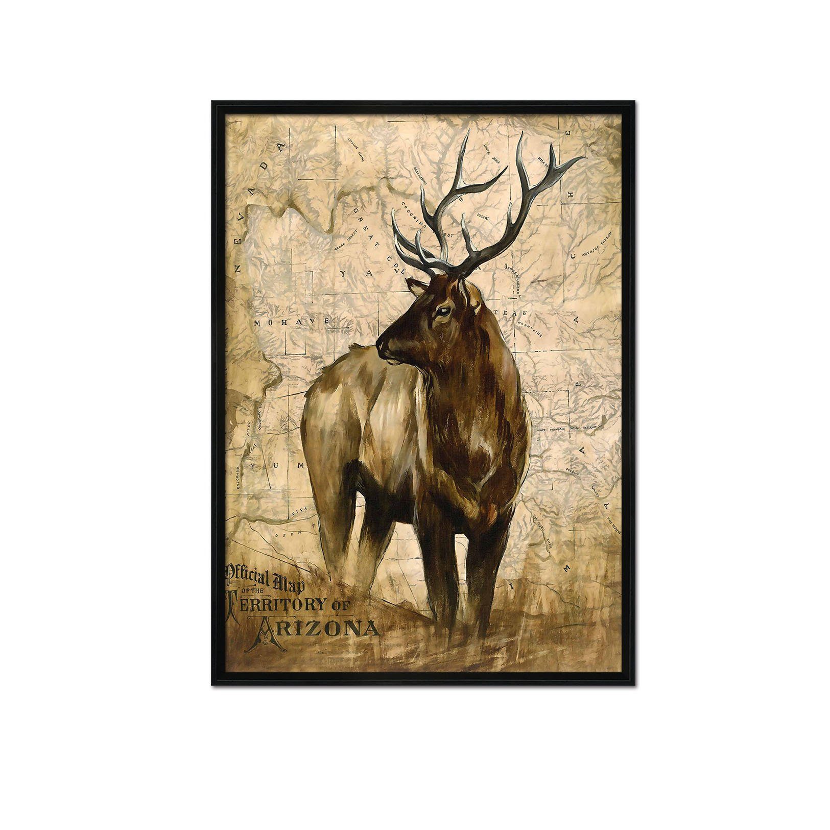 3D Leisurely Deer 108 Fake Framed Print Painting Wallpaper AJ Creativity Home 