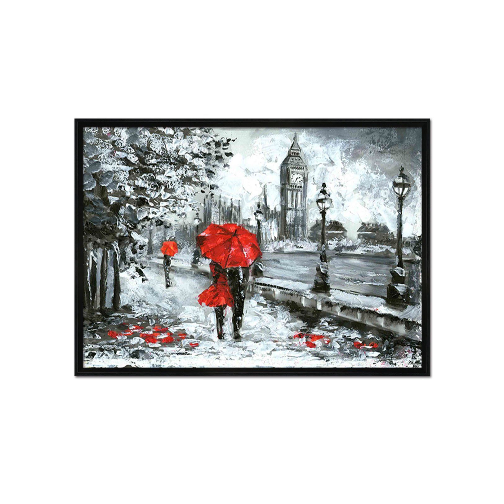 3D Couple Umbrella 112 Fake Framed Print Painting Wallpaper AJ Creativity Home 