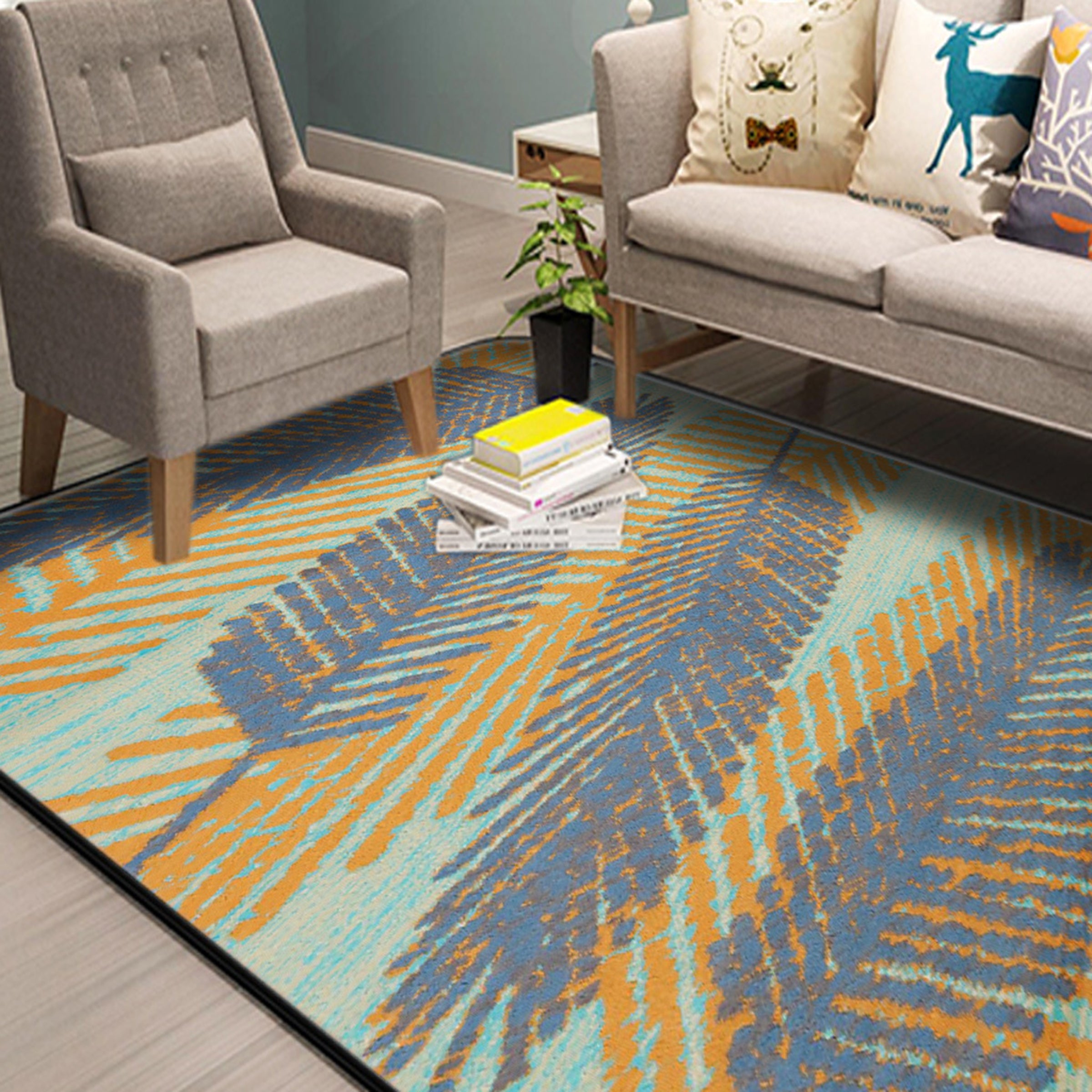 3D Colored Leaves WG011 Non Slip Rug Mat Mat AJ Creativity Home 
