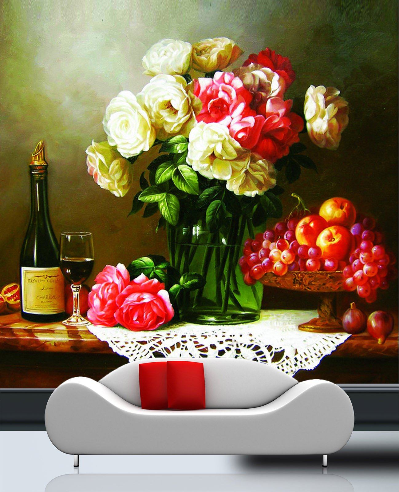 Fresh Flowers Fruits Wine Wallpaper AJ Wallpaper 
