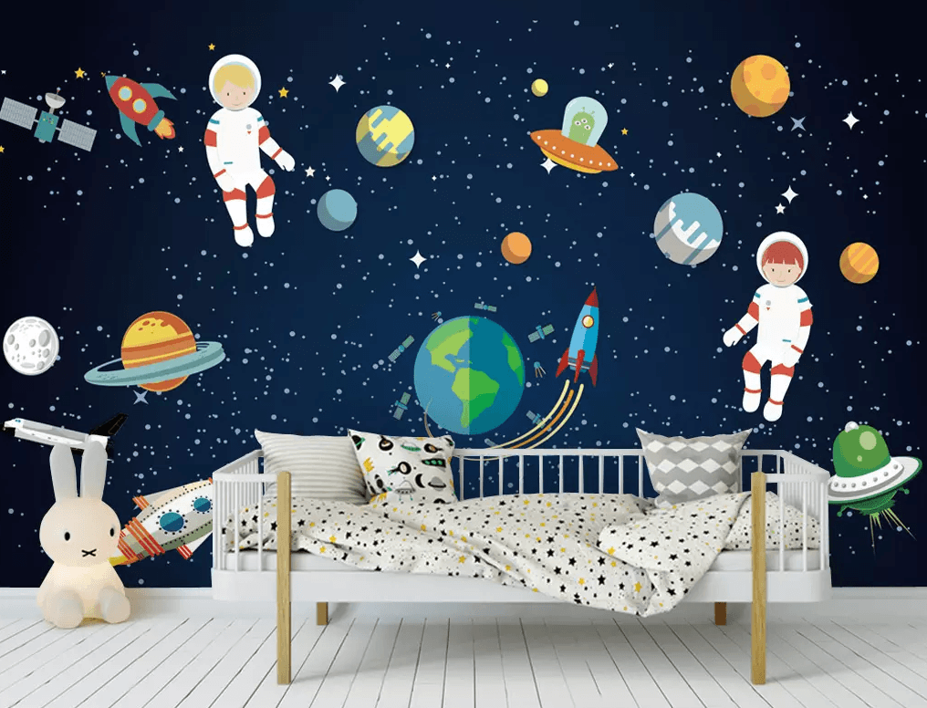 3D Cartoon Spaceship Astronaut 202 Wallpaper AJ Wallpaper 2 