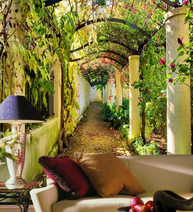 3D Afternoon Garden 575 Wallpaper AJ Wallpaper 