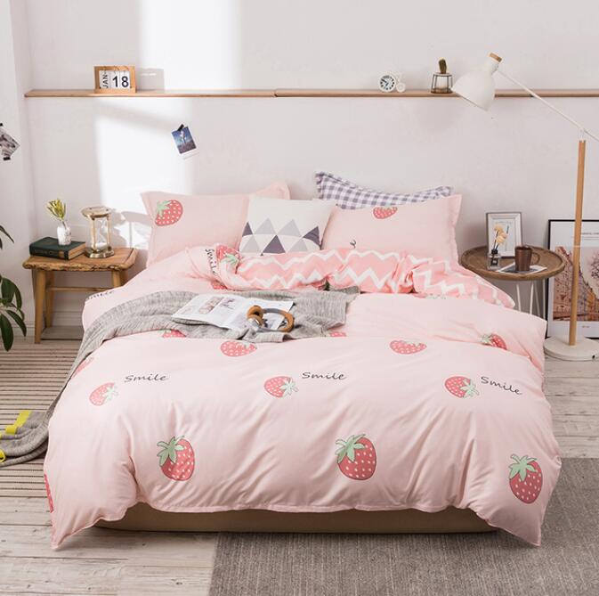 3D Strawberry 13105 Bed Pillowcases Quilt